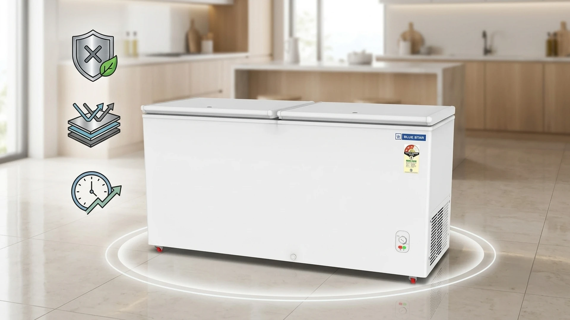 Blue Star CF3-500MEW deep freezer durable corrosion-resistant long-lasting exterior