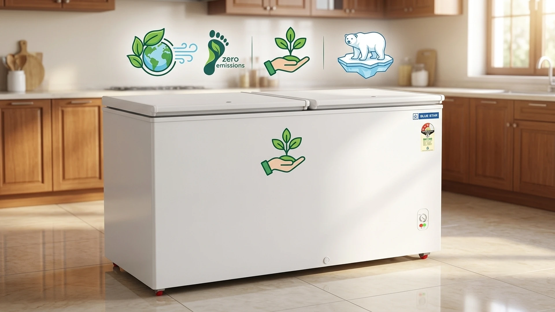 Blue Star CF3-500MEW deep freezer eco-friendly R290 refrigerant zero emissions