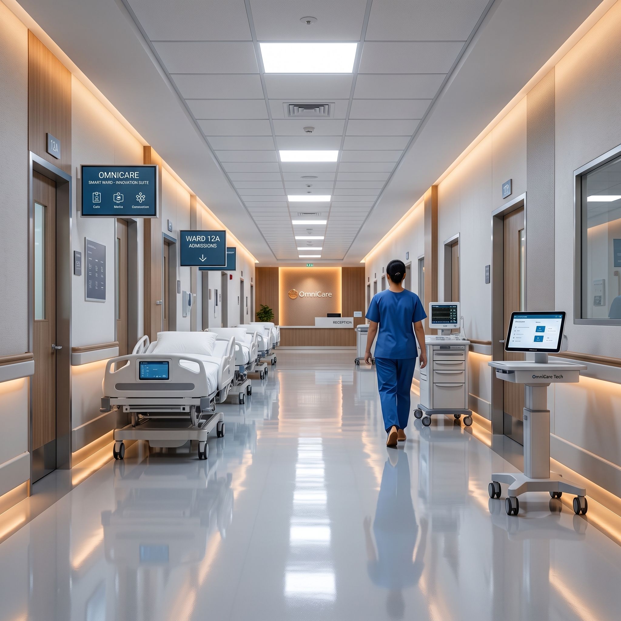Modern hospital with reliable commercial cooling and refrigeration systems